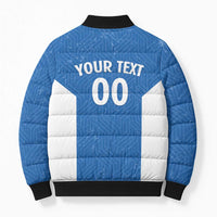 Greece Basketball Custom Bomber Puffer Jacket Go Hellas Blue Version - Wonder Print Shop