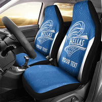 Greece Basketball Custom Car Seat Cover Go Hellas Blue Version - Wonder Print Shop