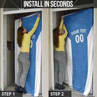 Greece Basketball Custom Door Cover Go Hellas Blue Version - Wonder Print Shop