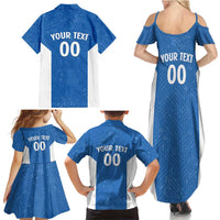 Greece Basketball Custom Family Matching Summer Maxi Dress and Hawaiian Shirt Go Hellas Blue Version - Wonder Print Shop
