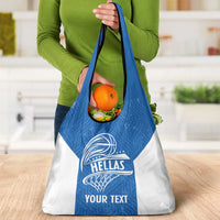 Greece Basketball Custom Grocery Bag Go Hellas Blue Version - Wonder Print Shop