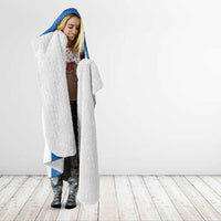 Greece Basketball Custom Hooded Blanket Go Hellas Blue Version - Wonder Print Shop