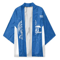 Greece Basketball Custom Kimono Go Hellas Blue Version - Wonder Print Shop
