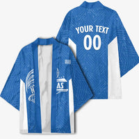 Greece Basketball Custom Kimono Go Hellas Blue Version - Wonder Print Shop