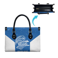 Greece Basketball Custom Leather Bag Go Hellas Blue Version - Wonder Print Shop