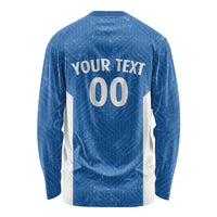Greece Basketball Custom Long Sleeve Shirt Go Hellas Blue Version - Wonder Print Shop