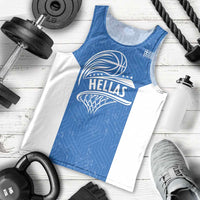 Greece Basketball Custom Men Tank Top Go Hellas Blue Version - Wonder Print Shop