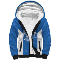 Greece Basketball Custom Sherpa Hoodie Go Hellas Blue Version - Wonder Print Shop