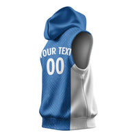 Greece Basketball Custom Sleeveless Hoodie Go Hellas Blue Version - Wonder Print Shop
