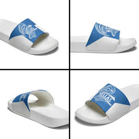 Greece Basketball Custom Slide Sandals Go Hellas Blue Version - Wonder Print Shop