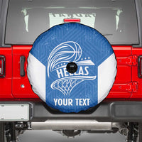 Greece Basketball Custom Spare Tire Cover Go Hellas Blue Version - Wonder Print Shop