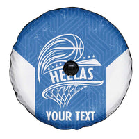 Greece Basketball Custom Spare Tire Cover Go Hellas Blue Version - Wonder Print Shop