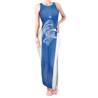 Greece Basketball Custom Tank Maxi Dress Go Hellas Blue Version - Wonder Print Shop