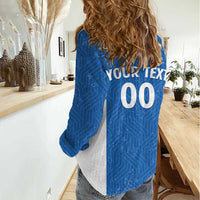 Greece Basketball Custom Women Casual Shirt Go Hellas Blue Version - Wonder Print Shop