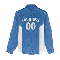 Greece Basketball Custom Women Casual Shirt Go Hellas Blue Version - Wonder Print Shop