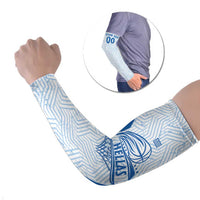 Hellas Basketball Custom Arm Sleeves Go Greece White Version - Wonder Print Shop