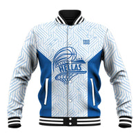 Hellas Basketball Custom Baseball Jacket Go Greece White Version - Wonder Print Shop