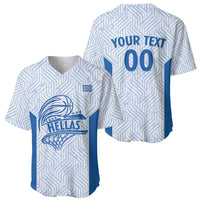 Hellas Basketball Custom Baseball Jersey Go Greece White Version - Wonder Print Shop