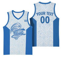 Hellas Basketball Custom Basketball Jersey Go Greece White Version - Wonder Print Shop