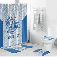Hellas Basketball Custom Bathroom Set Go Greece White Version - Wonder Print Shop