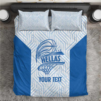 Hellas Basketball Custom Bedding Set Go Greece White Version - Wonder Print Shop
