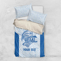 Hellas Basketball Custom Bedding Set Go Greece White Version - Wonder Print Shop