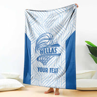 Hellas Basketball Custom Blanket Go Greece White Version - Wonder Print Shop