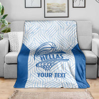 Hellas Basketball Custom Blanket Go Greece White Version - Wonder Print Shop
