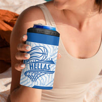 Hellas Basketball Custom 4 in 1 Can Cooler Tumbler Go Greece White Version - Wonder Print Shop