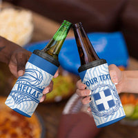 Hellas Basketball Custom 4 in 1 Can Cooler Tumbler Go Greece White Version - Wonder Print Shop