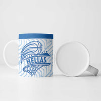 Hellas Basketball Custom Ceramic Mug Go Greece White Version - Wonder Print Shop