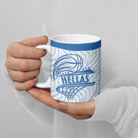 Hellas Basketball Custom Ceramic Mug Go Greece White Version - Wonder Print Shop