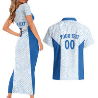 Hellas Basketball Custom Couples Matching Short Sleeve Bodycon Dress and Hawaiian Shirt Go Greece White Version - Wonder Print Shop