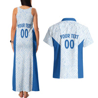 Hellas Basketball Custom Couples Matching Tank Maxi Dress and Hawaiian Shirt Go Greece White Version - Wonder Print Shop