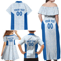 Hellas Basketball Custom Family Matching Off Shoulder Maxi Dress and Hawaiian Shirt Go Greece White Version - Wonder Print Shop