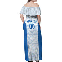 Hellas Basketball Custom Family Matching Off Shoulder Maxi Dress and Hawaiian Shirt Go Greece White Version - Wonder Print Shop