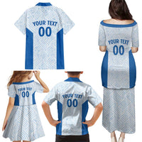 Hellas Basketball Custom Family Matching Puletasi and Hawaiian Shirt Go Greece White Version - Wonder Print Shop