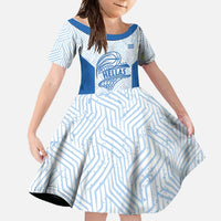 Hellas Basketball Custom Family Matching Summer Maxi Dress and Hawaiian Shirt Go Greece White Version - Wonder Print Shop