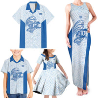 Hellas Basketball Custom Family Matching Tank Maxi Dress and Hawaiian Shirt Go Greece White Version - Wonder Print Shop