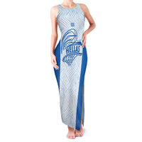 Hellas Basketball Custom Family Matching Tank Maxi Dress and Hawaiian Shirt Go Greece White Version - Wonder Print Shop