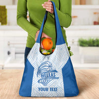 Hellas Basketball Custom Grocery Bag Go Greece White Version - Wonder Print Shop