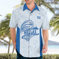 Hellas Basketball Custom Hawaiian Shirt Go Greece White Version - Wonder Print Shop