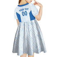 Hellas Basketball Custom Kid Short Sleeve Dress Go Greece White Version - Wonder Print Shop