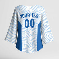 Hellas Basketball Custom Kimono Sleeve Blouse Go Greece White Version - Wonder Print Shop