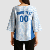 Hellas Basketball Custom Kimono Sleeve Blouse Go Greece White Version - Wonder Print Shop