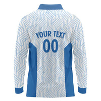 Hellas Basketball Custom Long Sleeve Polo Shirt Go Greece White Version - Wonder Print Shop