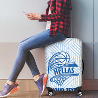 Hellas Basketball Custom Luggage Cover Go Greece White Version - Wonder Print Shop