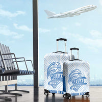 Hellas Basketball Custom Luggage Cover Go Greece White Version - Wonder Print Shop
