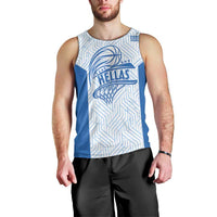 Hellas Basketball Custom Men Tank Top Go Greece White Version - Wonder Print Shop