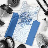 Hellas Basketball Custom Men Tank Top Go Greece White Version - Wonder Print Shop
